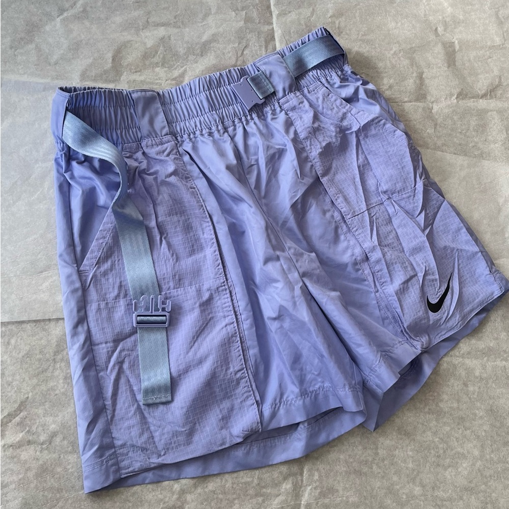 Nike purple swoosh woven short